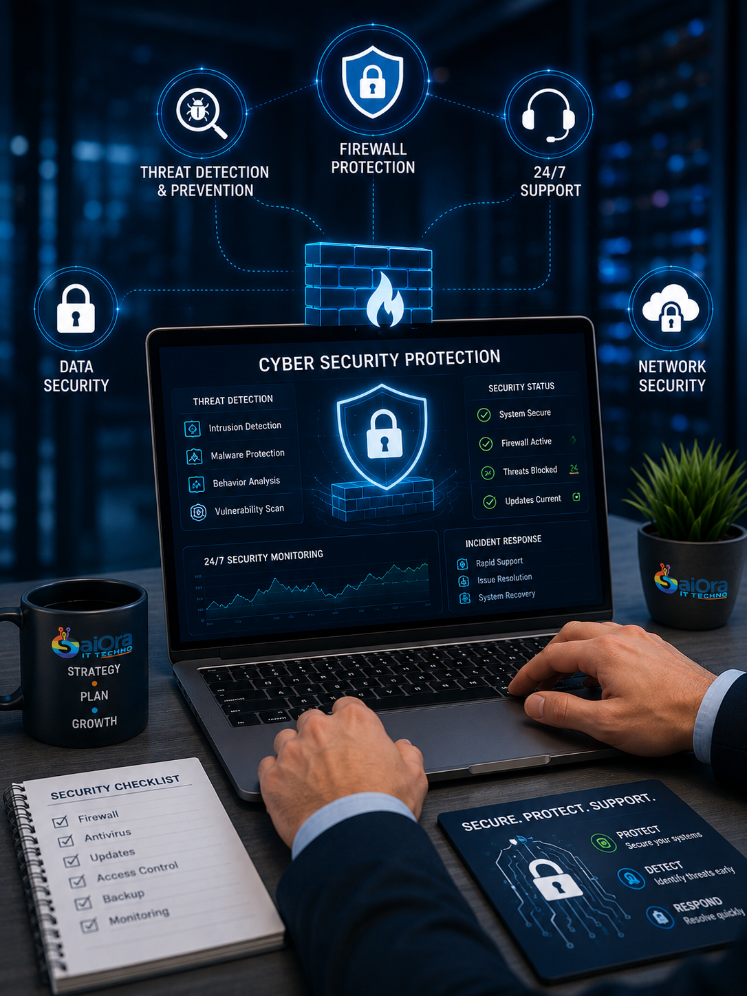 Firewall and cybersecurity protection